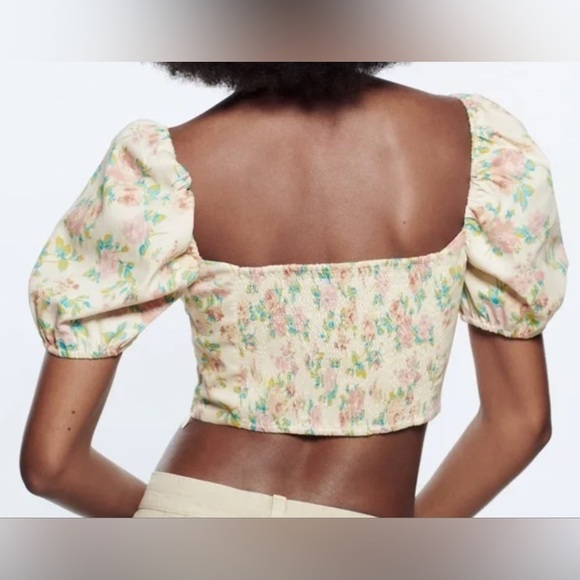 NWOT - Zara Sweetheart Neckline Crop Top - Size M - Picture 3 of 6